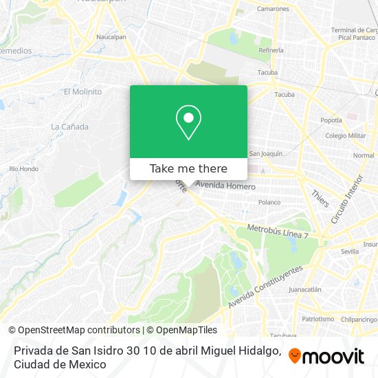 Privada de San Isidro 30  10 de abril  Miguel Hidalgo map