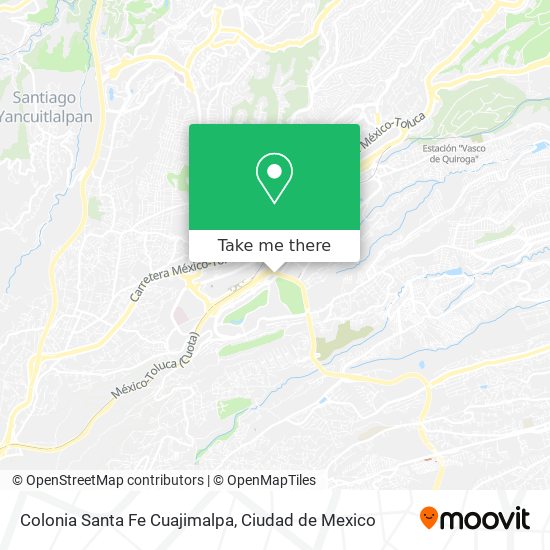 Colonia Santa Fe Cuajimalpa map
