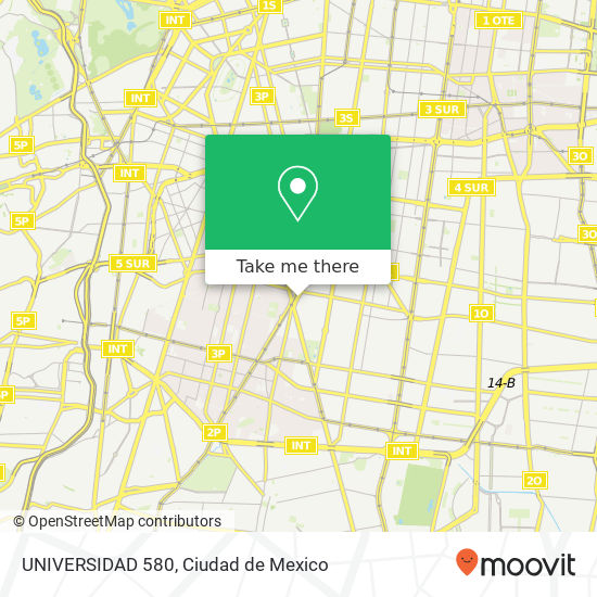 UNIVERSIDAD 580 map