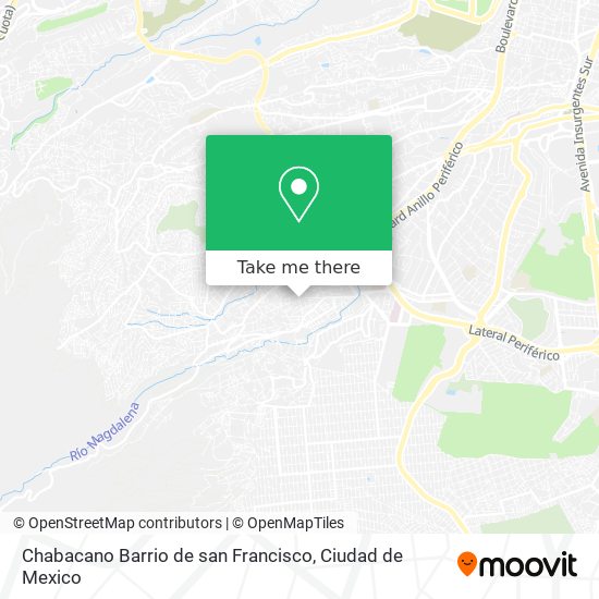 Mapa de Chabacano  Barrio de san Francisco