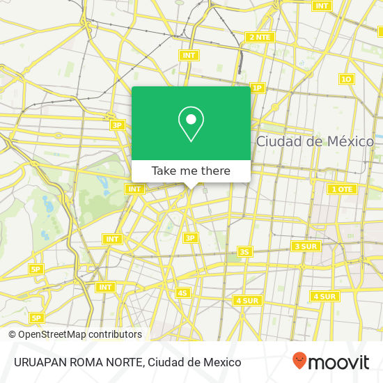 URUAPAN  ROMA NORTE map