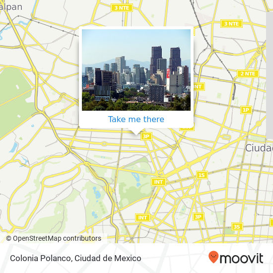 Colonia Polanco map