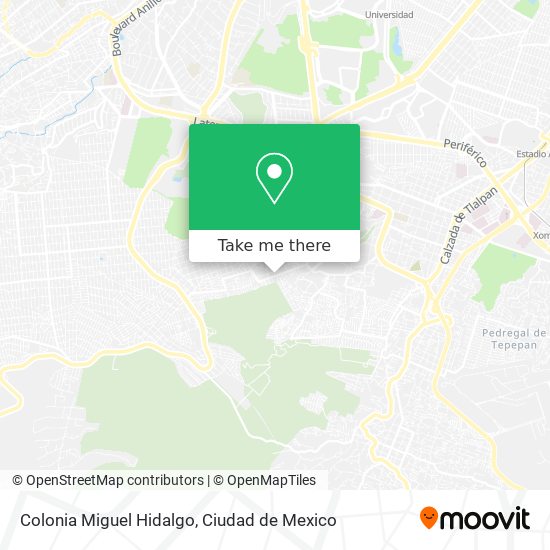 Colonia Miguel Hidalgo map