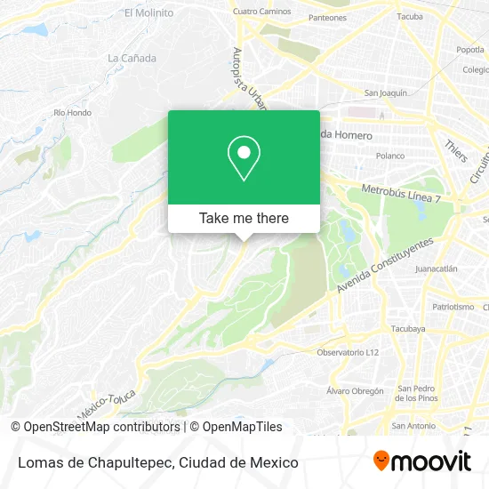 Lomas de Chapultepec map