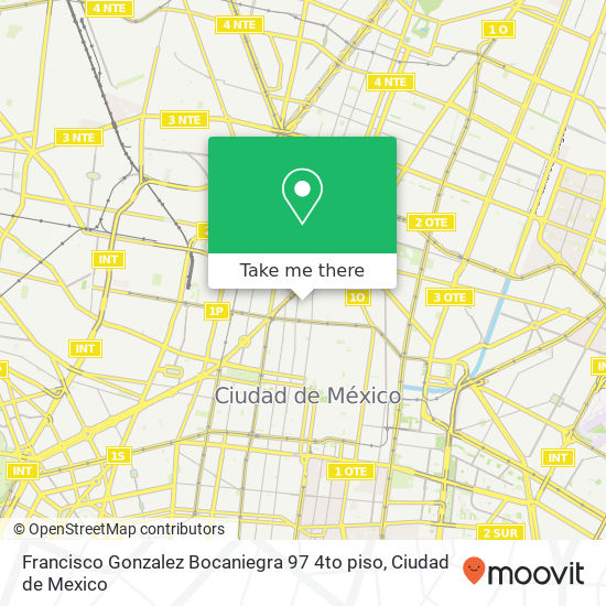 Francisco Gonzalez Bocaniegra  97   4to piso map