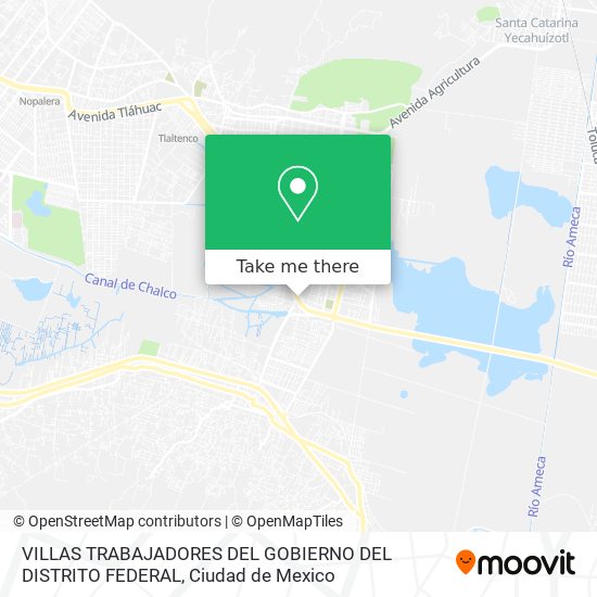 Mapa de VILLAS TRABAJADORES DEL GOBIERNO DEL DISTRITO FEDERAL