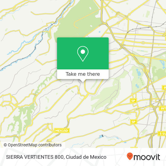 SIERRA VERTIENTES  800 map