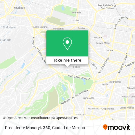 Presidente Masaryk 360 map