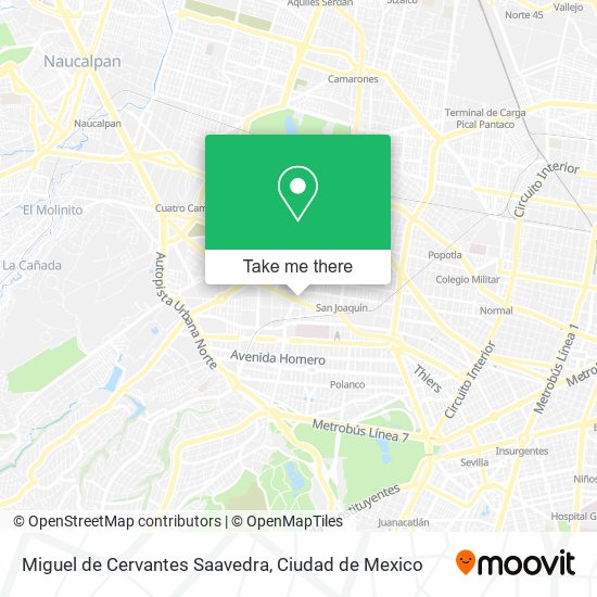 Mapa de Miguel de Cervantes Saavedra