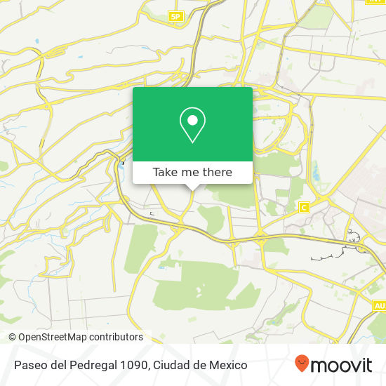 Paseo del Pedregal 1090 map