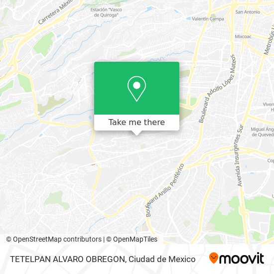 TETELPAN  ALVARO OBREGON map