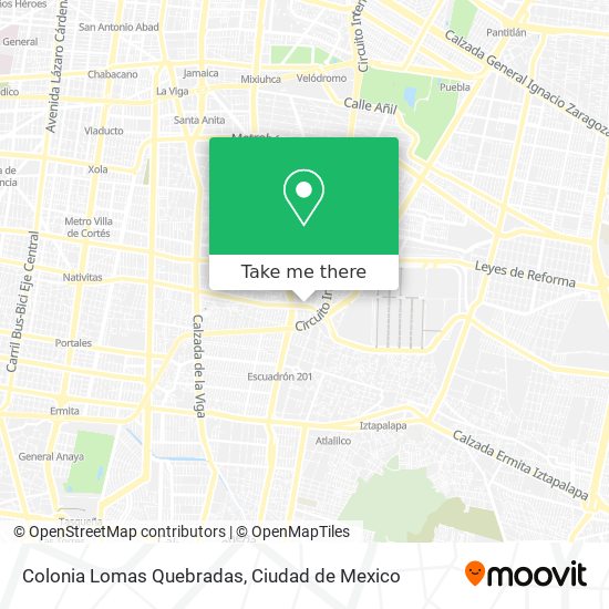 Colonia Lomas Quebradas map