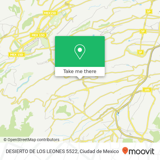 DESIERTO DE LOS LEONES   5522 map