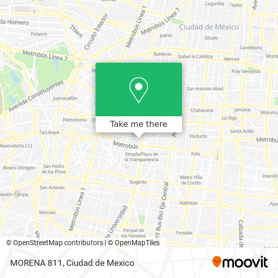 Mapa de MORENA 811