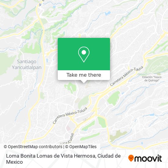 Mapa de Loma Bonita  Lomas de Vista Hermosa