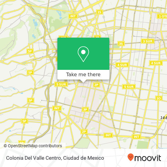 Colonia Del Valle Centro map