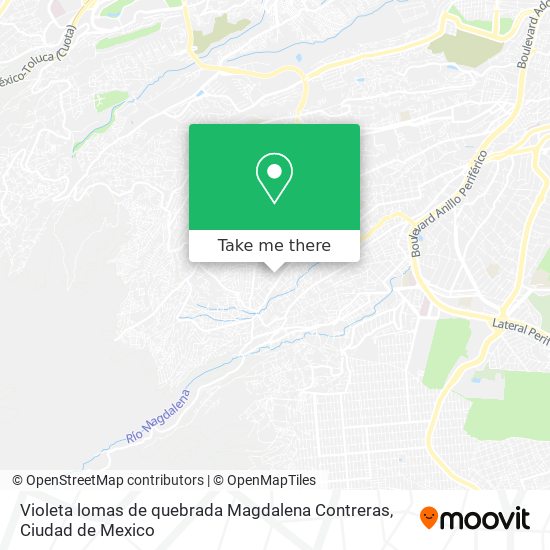 Violeta  lomas de quebrada  Magdalena Contreras map