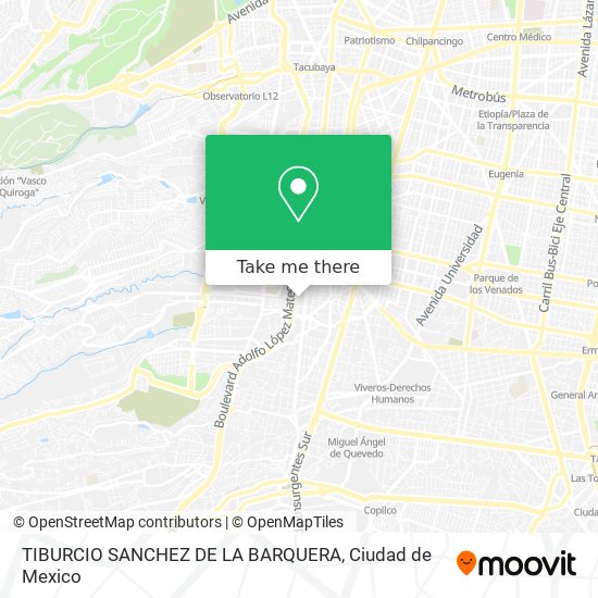 TIBURCIO SANCHEZ DE LA BARQUERA map