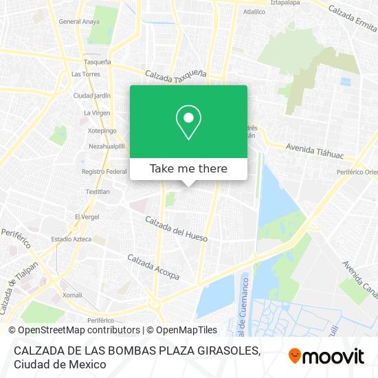 Mapa de CALZADA DE LAS BOMBAS  PLAZA GIRASOLES