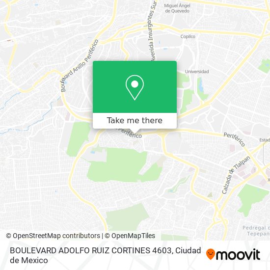 Mapa de BOULEVARD ADOLFO RUIZ CORTINES 4603