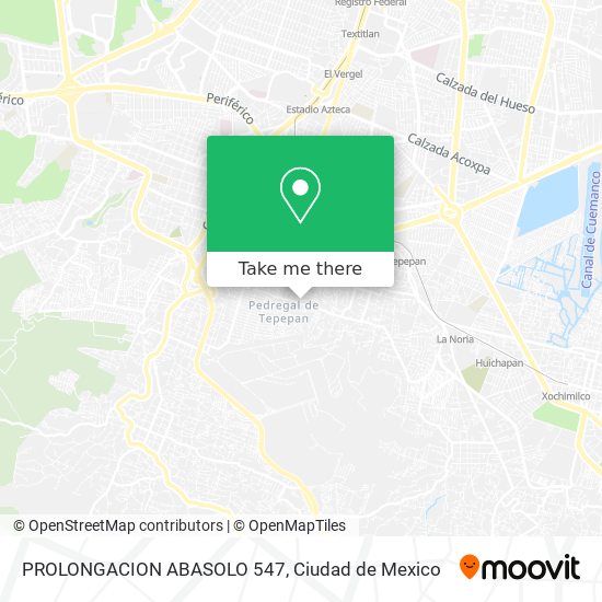 Mapa de PROLONGACION ABASOLO 547