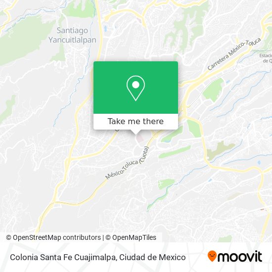 Colonia Santa Fe Cuajimalpa map