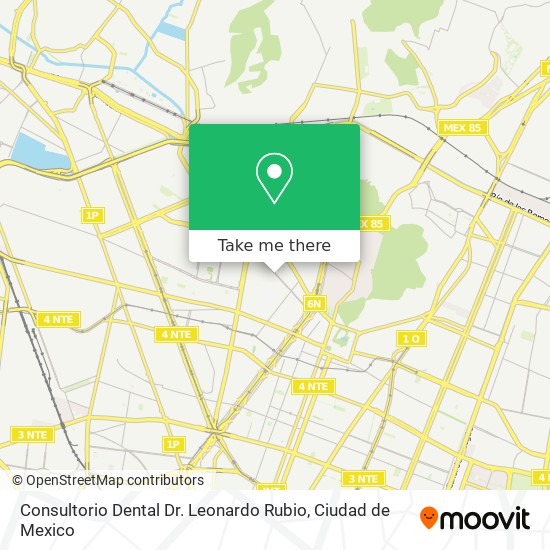 Mapa de Consultorio Dental Dr. Leonardo Rubio