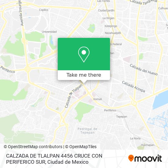 CALZADA DE TLALPAN 4456  CRUCE CON PERIFERICO SUR map