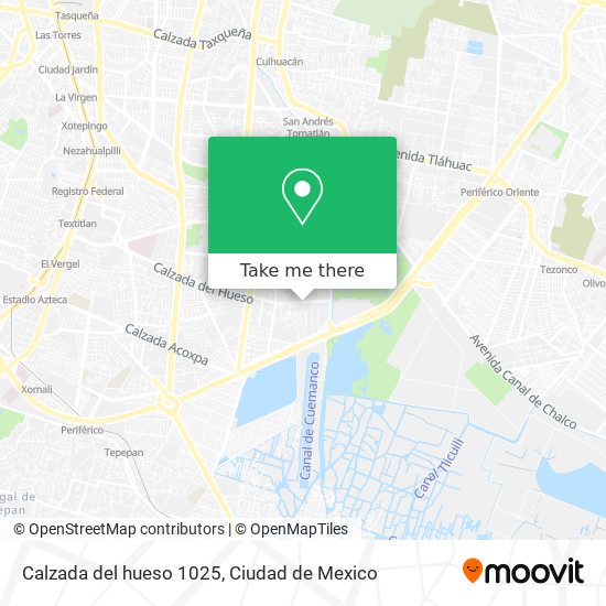 Calzada del hueso 1025 map