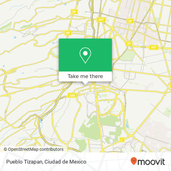 Pueblo Tizapan map
