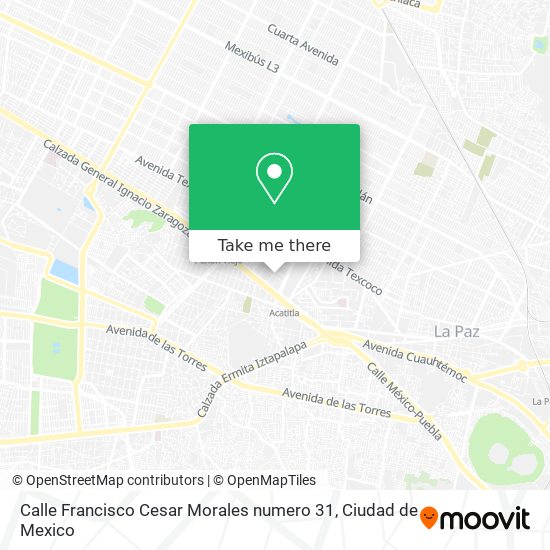 Mapa de Calle Francisco Cesar Morales numero 31