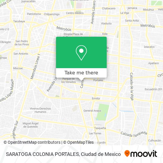 SARATOGA COLONIA PORTALES map