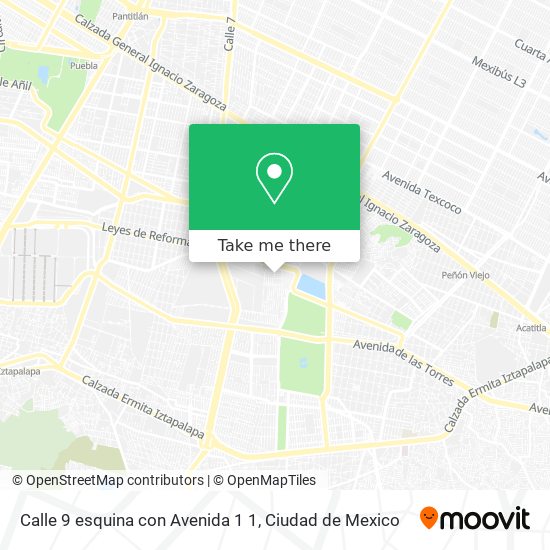 Mapa de Calle 9 esquina con Avenida 1  1