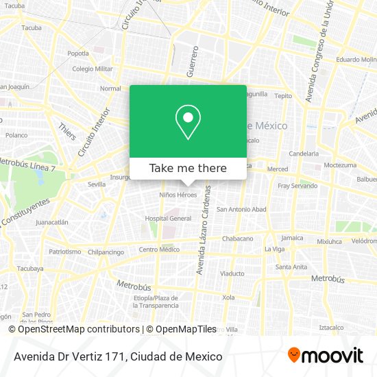 Mapa de Avenida Dr Vertiz 171