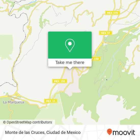 Mapa de Monte de las Cruces