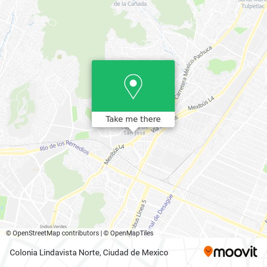 Colonia Lindavista Norte map