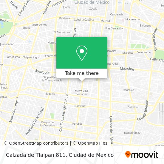 Calzada de Tlalpan 811 map