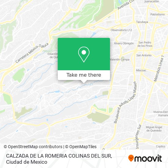 CALZADA DE LA ROMERIA  COLINAS DEL SUR map
