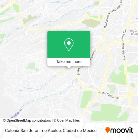 Mapa de Colonia San Jerónimo Aculco