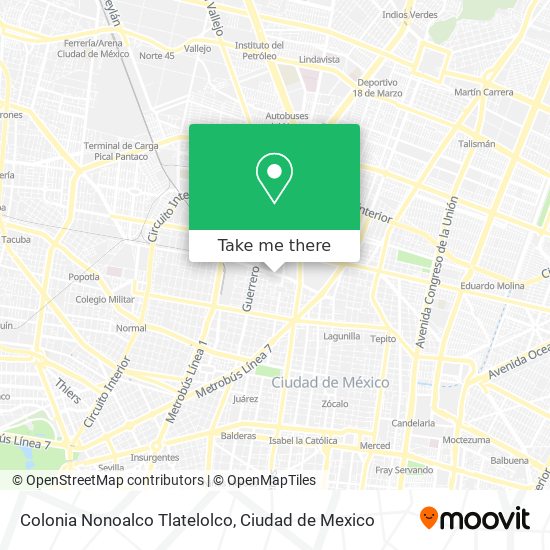Colonia Nonoalco Tlatelolco map