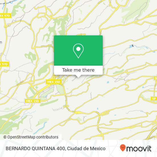 BERNARDO QUINTANA  400 map