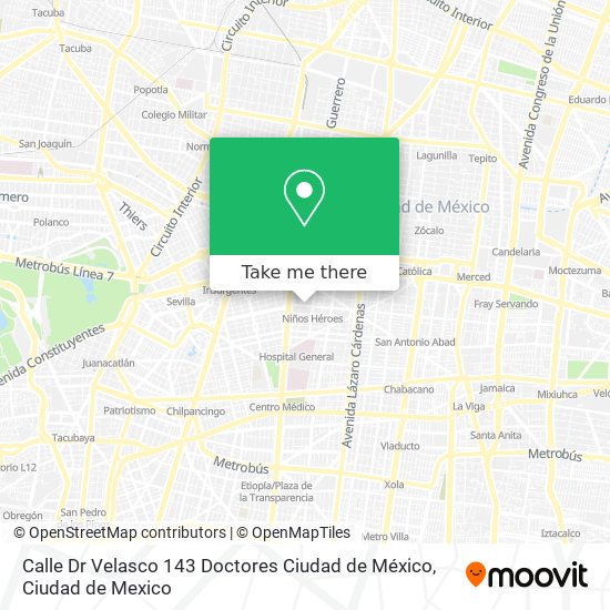 Calle Dr Velasco 143  Doctores  Ciudad de México map