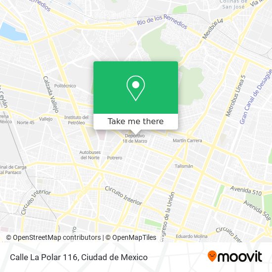 Calle La Polar  116 map