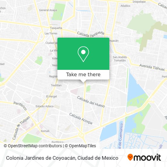 Colonia Jardines de Coyoacán map