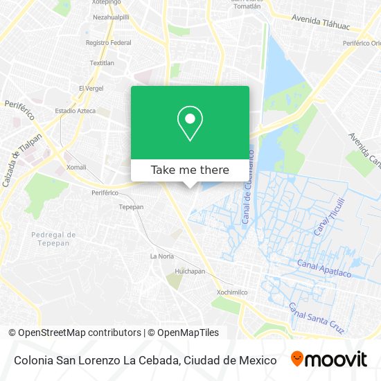 Colonia San Lorenzo La Cebada map
