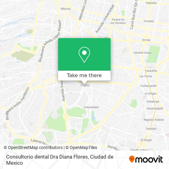Mapa de Consultorio dental Dra Diana Flores