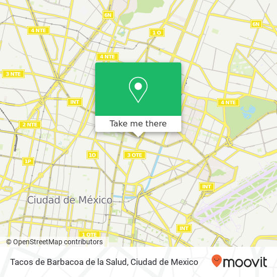 Mapa de Tacos de Barbacoa de la Salud