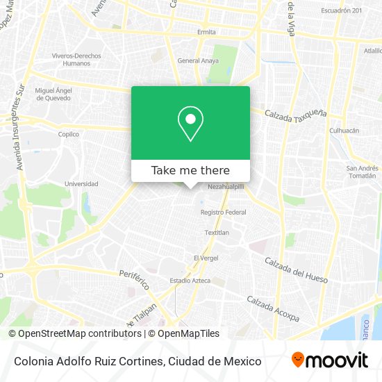 Colonia Adolfo Ruiz Cortines map