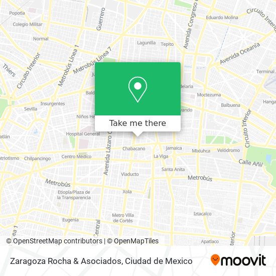 Zaragoza Rocha & Asociados map