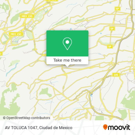 AV TOLUCA  1047 map
